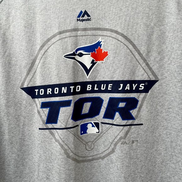 Toronto Blue Jays MLB Lightweight Long Sleeve Hooded Athletic T Shirt, Size M - Picture 2 of 6